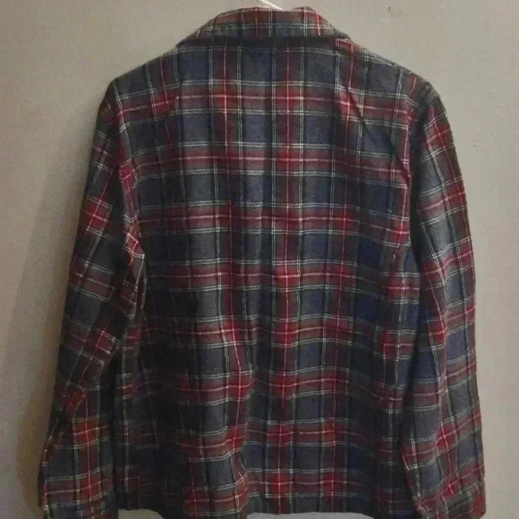 L.L. Bean Gray and Red Flannel Pajama Top Mens‎ small-reg - Picture 3 of 3